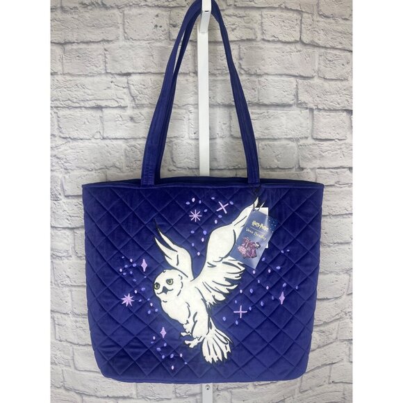 Vera Bradley Harry Potter Velvet Tote Bag NEW Forbidden Forest Purple Large Bag - Picture 14 of 15